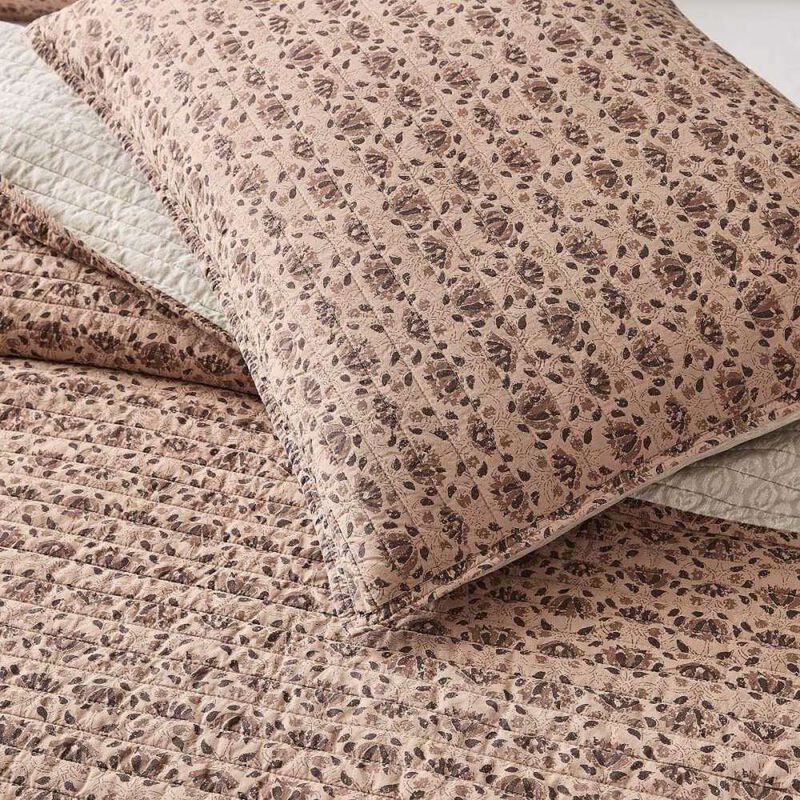 West Elm Gemma Reversible Print Mix Quilt King image number 1
